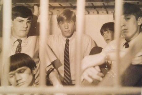 Thee Escaped behind bars